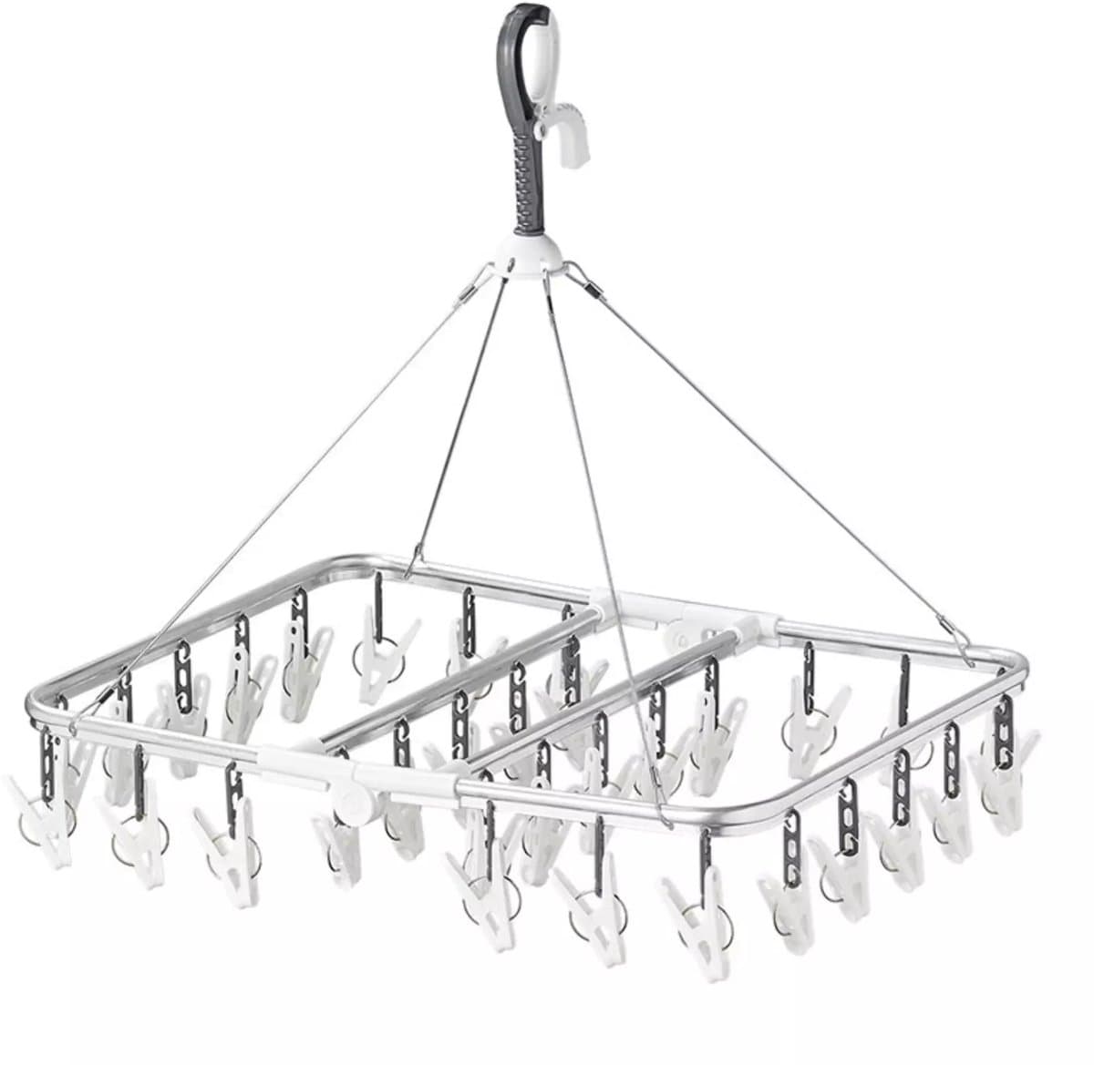 ProPlus Droogcarrousel – Aluminium – Inklapbaar – 32 Knijpers – Compact — afbeelding 1