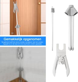 longziming -Opvouwbare Kledingstomer Standaard – Verstelbare Hoogte, Lichtgewicht & Draagbaar met Kledingclips – Geschikt voor Hand- en Verticale Stomers — thumbnail 3