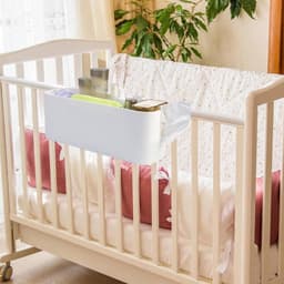 QTTVBTNA -Hangend Nachtkastje met Organizer – Compact & Ruim – Opbergruimte voor Boeken, Telefoon & Accessoires — thumbnail 4