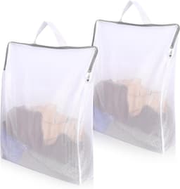 Waszakjes met Rits - 2 Stuks - Waszakken voor Wasgoed - Polyester - Waszak - Laundry Bag - Waszakje Lingerie - Waszakjes Groot - Waszak Groot - Wasnet - Wasnetten - Bescherm je Wasgoed en Wasmachine - 40×50×10cm — thumbnail 1