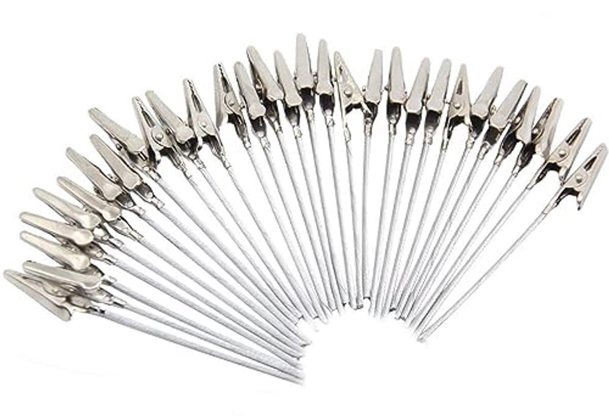50-pack metalen draad alligator klem - Lange staart ijzeren clip fotohouder - Standaard memoclip — afbeelding 1