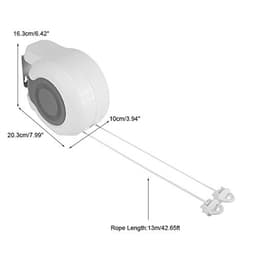 Uittrekbare waslijn voor kleine ruimtes - Ruimtebesparende wandmontage met 13 meter touw — thumbnail 2