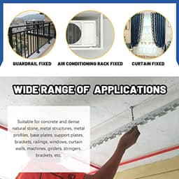 Wigankers 3/8" x 3" Verzinkt Heavy Duty Bevestiging voor Beton - 20 Stuks — thumbnail 4