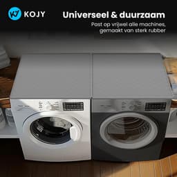 KOJY Anti-slip Wasmachine dempers Topmat – Wasmachine Verhoger - Trillingsdempend & Kraswerend – Grijs – Voor Wasmachine en Droger — thumbnail 2