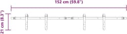 vidaXL - Ophangset - voor - schuifdeur - 152 - cm - koolstofstaal — thumbnail 5