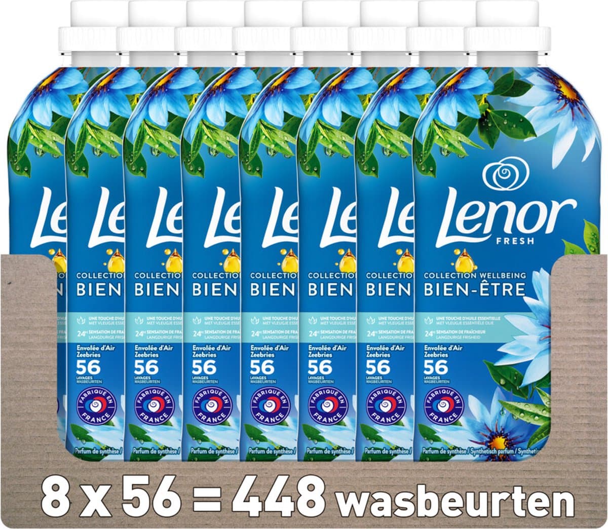 Lenor - Fresh - Zeebries – 8x 1176 ml – Wasverzachter - 448 Wasbeurten | Voordeelverpakking — afbeelding 1