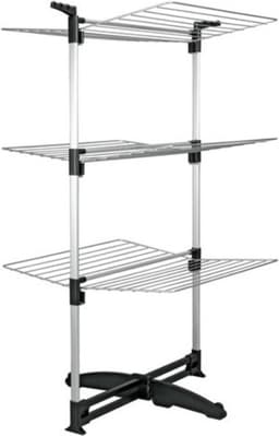 Tomado - Droogtoren Ciclone - 40 meter drooglengte - Zilvergrijs - Inklapbaar - Met haken voor kledinghangers - Aluminium en metaal - 5 jaar garantie — thumbnail 1