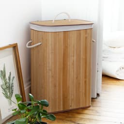 CALICOSY - Rechthoekige bamboe wasmand 70L - H60 cm — thumbnail 2