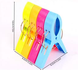 Wasknijpers - Strandhanddoekclips - Kleding Drogen - Winddicht Ontwerp - 4 Stuks - Color1 — thumbnail 2