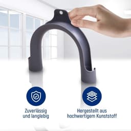Universele afvoerslang 3/4 x 3 meter - met houder verlenging - voor wasmachine en vaatwasser - Ø 19/22 mm - gebogen houder — thumbnail 3