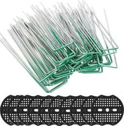 Unyqoos® Set van 50 stevige stalen U-vormige haringen voor tuin en landschap — thumbnail 1