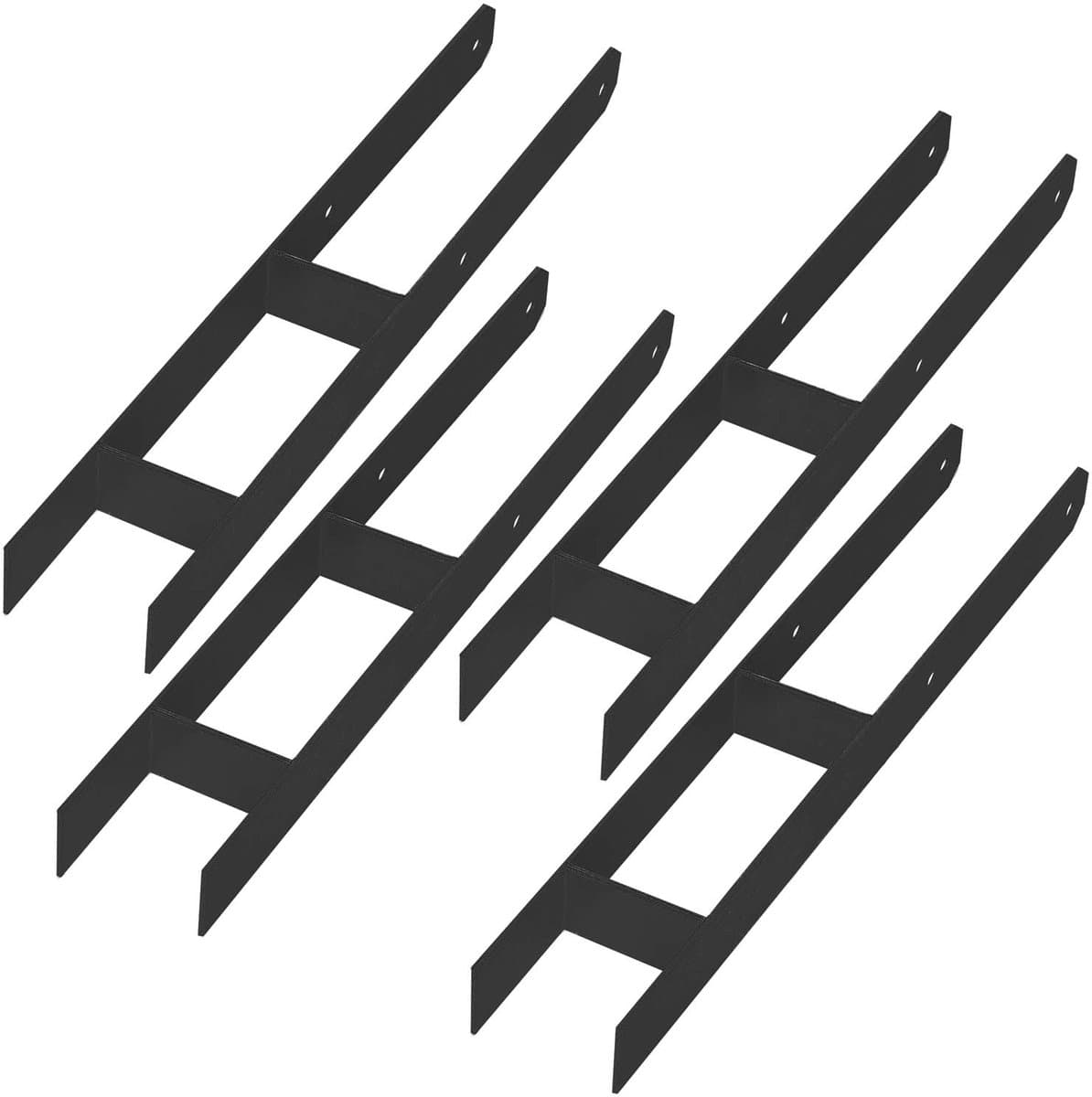 Kotarbau Serie - Stalen H-Paalvoet - 90 MM - Geschikt voor Metalen Bevestiging - Weerbestendig - Set van 4 — afbeelding 1