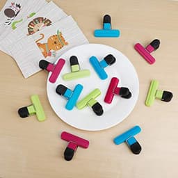 Multifunctionele voedselzakclips - 9 stuks, duurzame kunststof klemmen voor keuken en kantoor — thumbnail 2