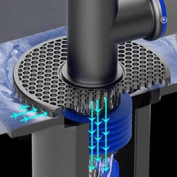 1 stuk - Afvoer adapter Handige Oplossing - wasmachine vloerafvoer beschermer - voor wasmachines, drogers, keukenwastafel, badkamer - voorkomt geur- en overstromingspreventie - 15×8.5cm - grijs — thumbnail 3