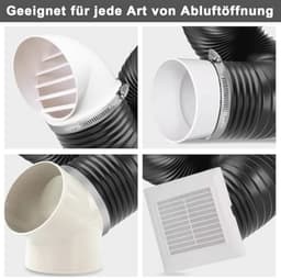 Flexibele Afvoerslang 150 mm - 3 meter Aluminium Ventilatiebuis voor Airconditioning en Wasdroger — thumbnail 2