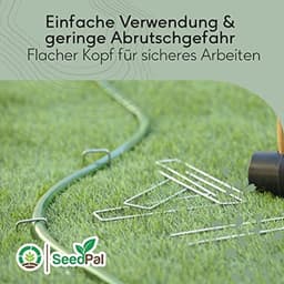 Grondankers 100 stuks - RVS en gegalvaniseerde haringen voor grondbevestiging - 150 mm x 30 mm x Ø 3 mm — thumbnail 4