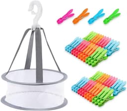 48x Multikleur Wasknijpers Set met Mand - Antislip & Windbestendig — thumbnail 1