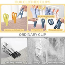 50 stuks kleurrijke wasknijpers met mand - antislip, zonder afdruk, ideaal voor kledingdroging — thumbnail 3