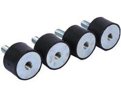 4x Rubber Vibratiedempers M6 & M8 - Trillingsisolatie Silent Blocks voor Machines en Auto's
