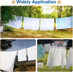 Allecta - Set van 4 waslijnspreiders van duurzaam ABS-kunststof voor outdoor waslijnen - scheidingsrol voor lange waslijnen - wit — thumbnail 4