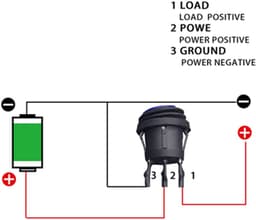 KCD1- Waterdichte ronde tuimelschakelaar 25 mm SPST 250V — thumbnail 2