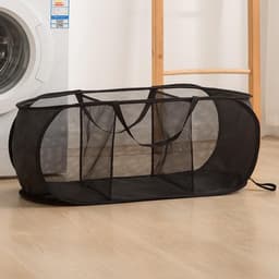 Opvouwbare wasmand (36 x 36 x 80 cm), wasmand met handvat, inklapbare wasmand, opbergmand voor kinderkamer, kamperen en reizen — thumbnail 3