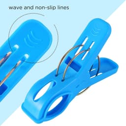 Grote Wasknijpers - Kunststof Clips - Handdoeken Vastzetten - Extra Grote Opening - 12cm Lengte - Mix Kleuren — thumbnail 5
