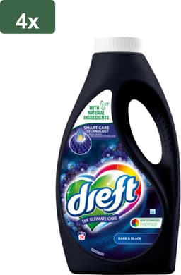 Dreft vloeibaar wasmiddel 84 wasbeurten 'Dark & Black' - 4x 21 wasbeurten (4 x 945ML) - Vezelbescherming - Behoudt kleurintensiteit - 945ml inhoud — thumbnail 2