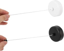 Intrekbare telescopische wandgemonteerde waslijn van roestvrij staal, 2,8 m lengte, binnen- en buitengebruik - wit. — thumbnail 5