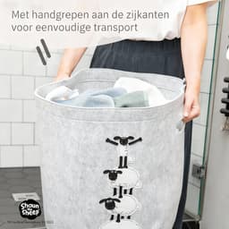 Vuilnismand grijs vilt met patroon 4 schapen Lifeney Shaun het schaap — thumbnail 1