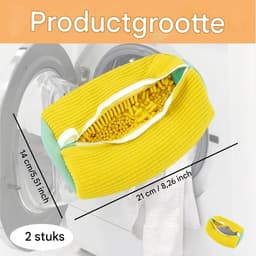 GELLDG schoentassen - Waszak Schoenen met Rits - Sneakers Waszak voor Wasgoed - Schoenreinigingszakken - Sportschoenreinigingszakken voor de wasmachine - Schoen Waszak Wasmachine – 360° Uitgebreide Reiniging - 2 Delige — thumbnail 3