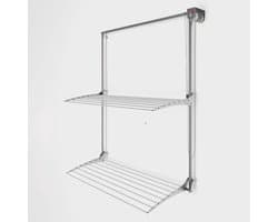 Wand Droogrek - Uitschuifbaar Inklapbaar - Ruimte Besparen - Verticaal Systeem - 150 cm Hoog