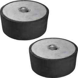 Trillingsdempers Set - Rubberen Voetjes - Stabiel Plaatsen - Verstelbare Schroef - Ø50mm H20mm M10 - Zwart — thumbnail 1