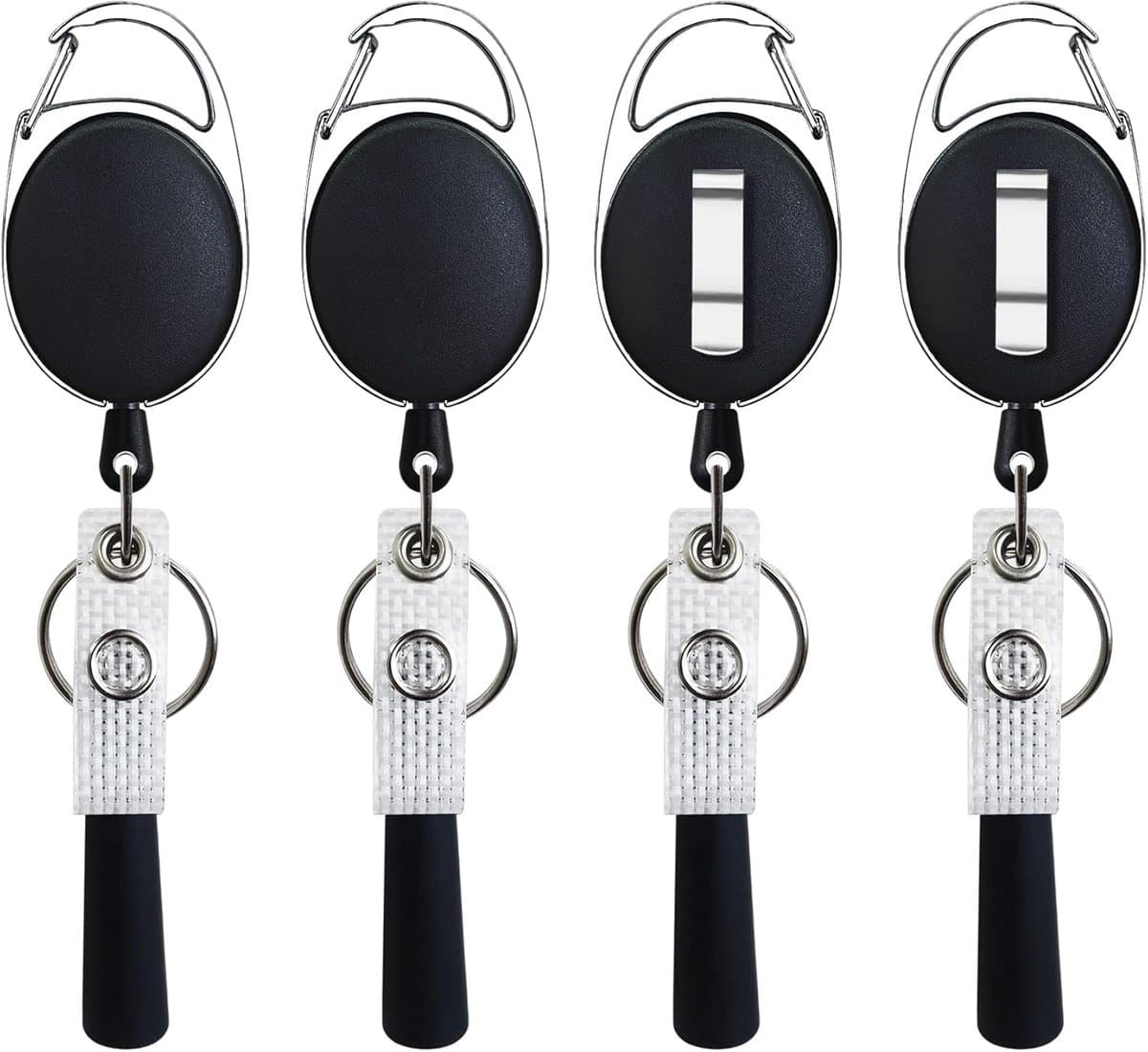 4x Intrekbare Pennenhouder met Staaldraad - Pennenclip voor Werk en Bureau — afbeelding 1