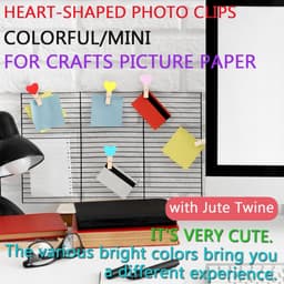50 Stuks Hartvormige Houten Wasknijpers Kleurrijk voor Foto's en Knutselen — thumbnail 5