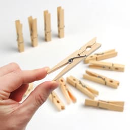 Houten Wasknijpers - Ambachtelijke Clips - Foto's Ophangen - Stevig Natuurlijk Hout - 287 Inch - Natuurhout — thumbnail 4