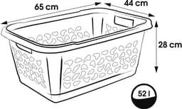 Keeper wasmand, ademend decor, 52 l, Jost, Nordic Grey — thumbnail 3