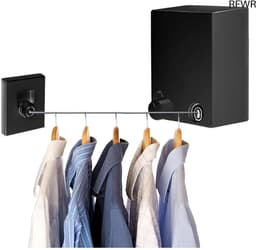 RFWR® Intrekbare Roestvrijstalen Waslijn voor Binnen en Buiten – 4,2 M Instelbaar Touw met Muurbevestiging — thumbnail 1