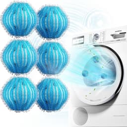 6 stuks herbruikbare pluisballen voor de wasmachine - Milieuvriendelijke wasballen - Verwijdert pluisjes en dierenharen - Wasverzorging — thumbnail 1