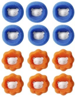 TOVBMUP 8 wasballen - Haaropvangballen - Wasmachinehaaropvangballen - Herbruikbaar - Haarafstotende wasballen - Huisdierhaaropvanger - Vermindert klitten in kleding — thumbnail 1