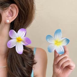 Inovra Plus - Bloem Klauw Clips, Anti-slip Design, Hawaiiaanse Stijl, Medium Grootte, 8 Stuks in 8 Kleuren - Voor Dames met Diverse Haardiktes — thumbnail 3