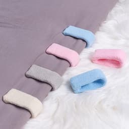 SnelShoppen - 12 Stuks Dekbed Clips Fluffy Dekbedhouders met Installatiekaarten Antislip Veerklemmen om Dekbed op zijn Plaats te Houden (Grijs) — thumbnail 4