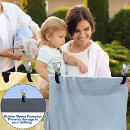 SnelShoppen - Strandstoel Handdoek Klemmen - 4 Stuks - Robuuste Kledingknijpers voor Handdoeken - Ideaal voor Camping, Strand, Tuin - Waterdicht en Du — thumbnail 5