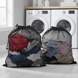 Waszakken 70 x 90 cm - Grote wasnetten met trekkoord - Herbruikbaar voor kleding en beddengoed - ShopVlot — thumbnail 4