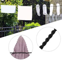 Waslijn Uittrekbaar - Draagbaar - Campingaccessoires - Waslijn met Haken - Waslijn met Zuignappen - Rubberband Materiaal - Drooglijn — thumbnail 4