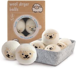 Solidchoice - Wol Droogballen 6 Stuks, Natuurlijke Wol voor Sneller Drogen — thumbnail 1