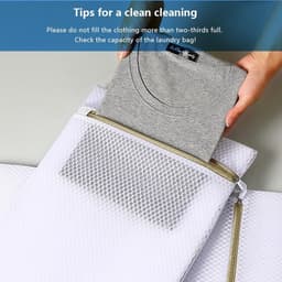 Laundry Bags, Pack of 2, Durable Mesh with Zip Laundry Bags, Travel Laundry Net, Deformation and Folding Clothes to - ShopVlot — thumbnail 3