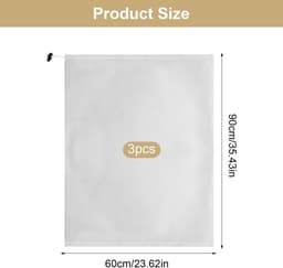 Dailygoods - Groot, XXL, 60 x 90 cm, wasnet voor wasmachine met trekkoord, kan worden gebruikt voor gordijnen, mantels, donsjassen, tapijten, badhanddoeken — thumbnail 4