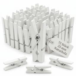 Dailygoods- Wasknijpers Hout 72 Stuks - Mini Wasknijpers - Decoratieve Klemmen - Knutselen - DIY Projecten - Creatieve Tafeldecoratie - Knijpers — thumbnail 1