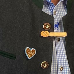 Wasknijpers met Gravure - Feestelijke Clips - Decoratief Gebruik - Gepersonaliseerde Tekst - 18 Stuks - Bruin — thumbnail 2